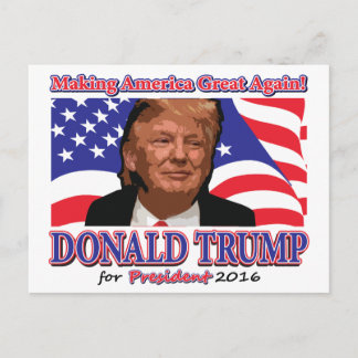 Donald Trump für Präsident Postkarte