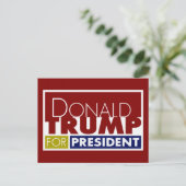 Donald Trump für Präsident V1 Postkarte (Stehend Vorderseite)