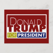 Donald Trump für Präsident V1 Postkarte (Vorderseite)
