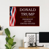 Donald Trump für Präsident V3 Poster (Heimbüro)