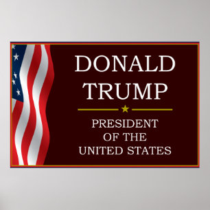 Donald Trump für Präsident V3 Poster