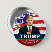 Donald Trump für Präsidenten 2016 3 Zoll rundes Button (Vorne & Hinten)