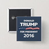 Donald Trump für Präsidenten 2016 Button (Vorne & Hinten)