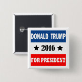 Donald Trump für Präsidenten 2016 Button (Vorne & Hinten)