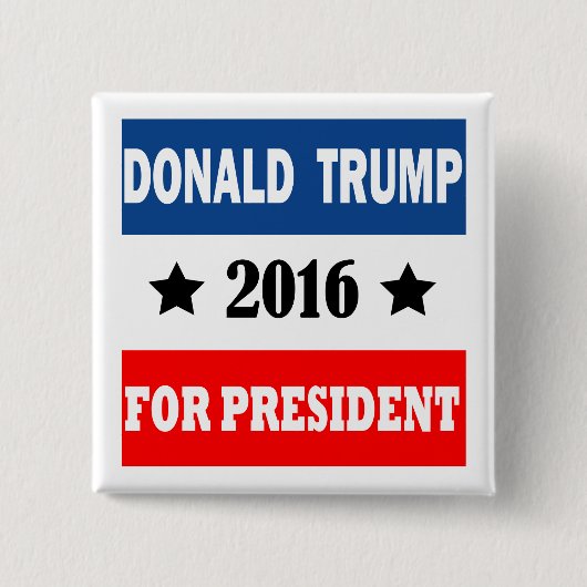 Donald Trump für Präsidenten 2016 Button (Vorderseite)