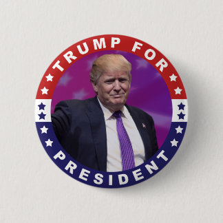 Donald Trump für Präsidenten Foto Retro Button
