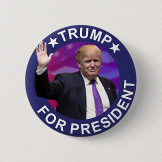 Donald Trump für Präsidenten Foto Retro Button