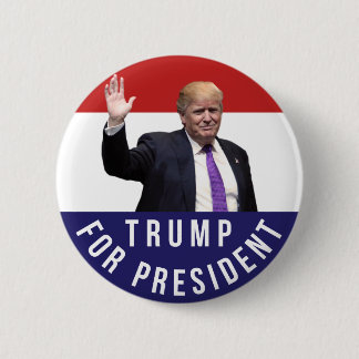 Donald Trump für Präsidenten Foto Retro Button