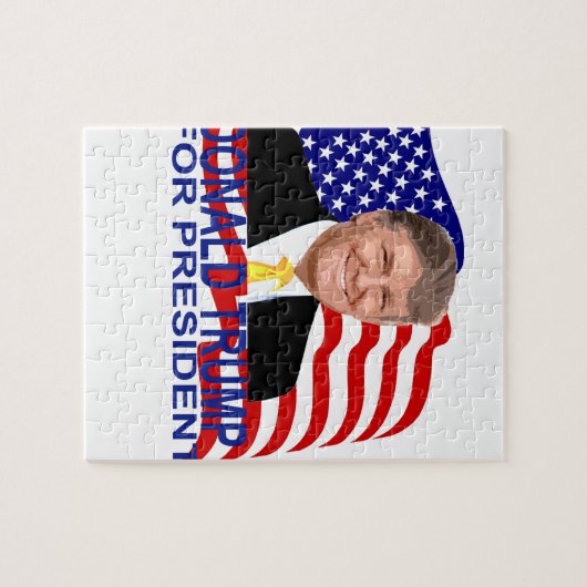 Donald Trump für Präsidenten T-Shirt "; .png Puzzle (Horizontal)