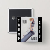 Donald Trump für Präsidentenknopf Button (Vorne & Hinten)