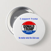 Donald Trump für Präsidentenschaltflächen Button (Vorne & Hinten)