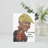 Donald Trump für Prez Postkarte (Stehend Vorderseite)