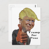 Donald Trump für Prez Postkarte (Vorne/Hinten)