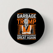 Donald Trump Garbage Orange Reflection Safety Vest Button (Vorderseite)