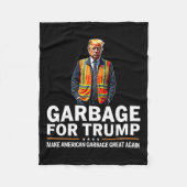 Donald Trump Garbage Orange Reflection Safety Vest Fleecedecke (Vorderseite)