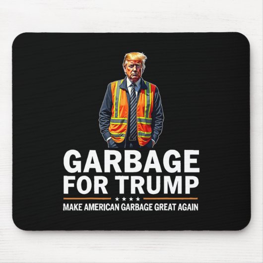 Donald Trump Garbage Orange Reflection Safety Vest Mousepad (Vorne)