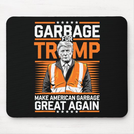 Donald Trump Garbage Orange Reflection Safety Vest Mousepad (Vorne)