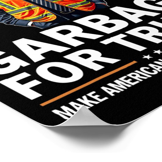 Donald Trump Garbage Orange Reflection Safety Vest Poster (Ecke)