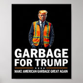 Donald Trump Garbage Orange Reflection Safety Vest Poster (Vorne)