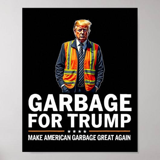 Donald Trump Garbage Orange Reflection Safety Vest Poster (Vorne)