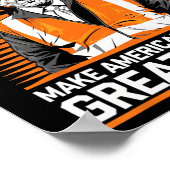 Donald Trump Garbage Orange Reflection Safety Vest Poster (Ecke)