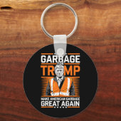Donald Trump Garbage Orange Reflection Safety Vest Schlüsselanhänger (Vorderseite)