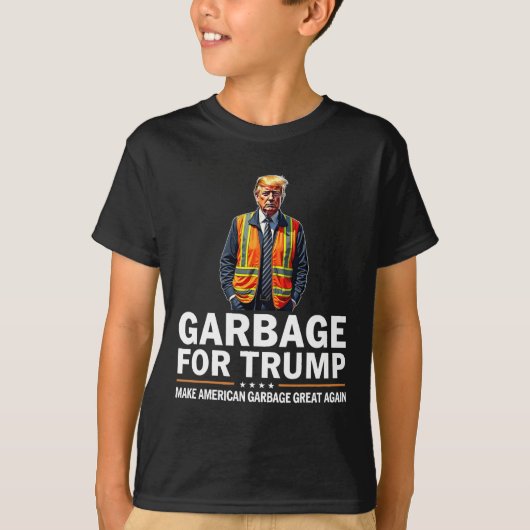 Donald Trump Garbage Orange Reflection Safety Vest T-Shirt (Vorderseite)