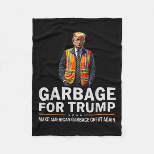 Donald Trump Garbyge Orange Reflektive Safety Vest Fleecedecke