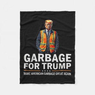 Donald Trump Garbyge Orange Reflektive Safety Vest Fleecedecke