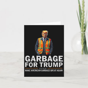Donald Trump Garbyge Orange Reflektive Safety Vest Karte