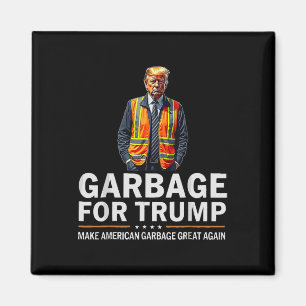 Donald Trump Garbyge Orange Reflektive Safety Vest Magnet