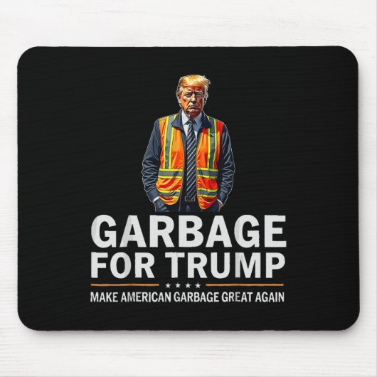 Donald Trump Garbyge Orange Reflektive Safety Vest Mousepad (Vorne)