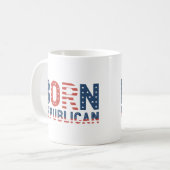 Donald Trump "Geborener Republikaner" Kaffeetasse (Vorderseite Links)
