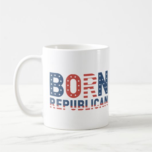 Donald Trump "Geborener Republikaner" Kaffeetasse (Links)