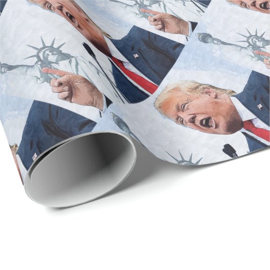 Donald Trump Geschenkpapier (Rolleneckpunkt)