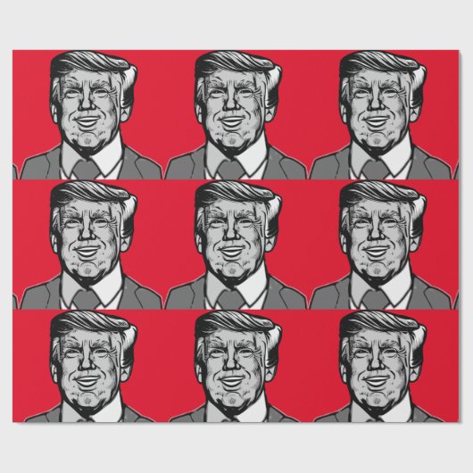 DONALD TRUMP GESCHENKPAPIER (Flach)