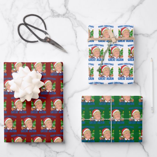 Donald Trump Geschenkpapier Set (Vorderseite)