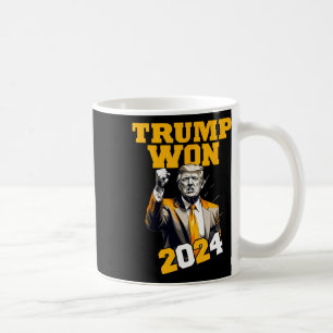 Donald Trump gewann 2024 Wahl Einweihung Männer Wo Kaffeetasse