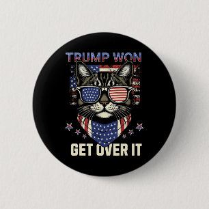 Donald Trump gewann 2024 Wahlkats für Trump-Männer Button