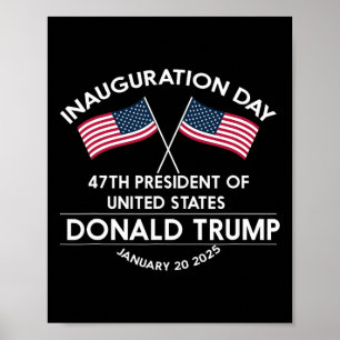 Donald Trump gewann die Amtseinführung der Männer  Poster