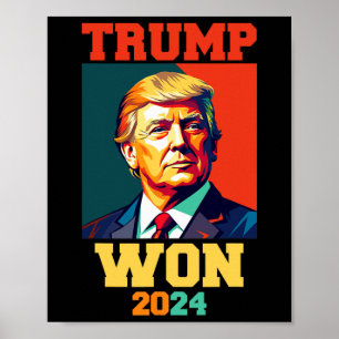 Donald Trump gewann die Amtseinführung der Männer Poster