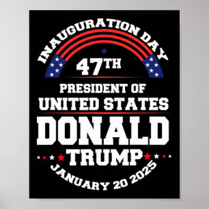 Donald Trump gewann die Amtseinführung der Männer Poster