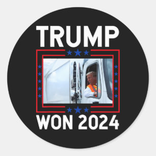 Donald Trump gewann die Amtseinführung der Wahl 20 Runder Aufkleber