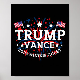 Donald Trump gewann Männer zur Amtseinführung 2024 Poster