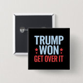 Donald Trump gewinnt 2024 den Sieg Trumps Button (Vorne & Hinten)