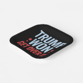 Donald Trump gewinnt 2024 den Sieg Trumps Pappteller (Gewinkelt)