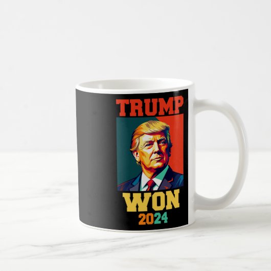 Donald Trump gewinnt 2024 Wahleinweihung Men Wo Kaffeetasse (Rechts)