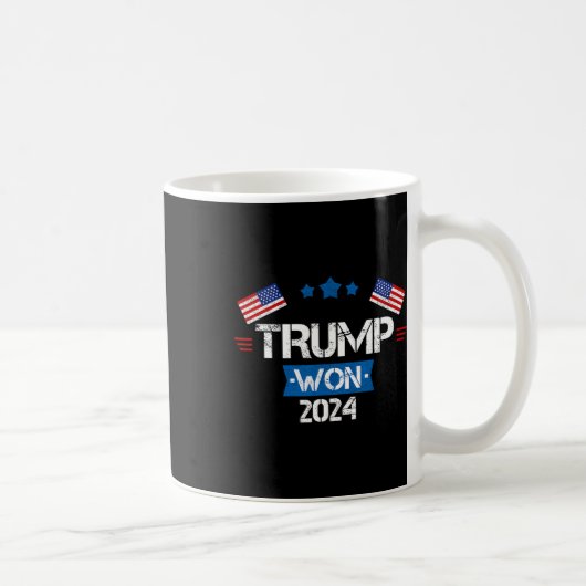 Donald Trump gewinnt 2024 Wahleinweihung Men Wo Kaffeetasse (Rechts)