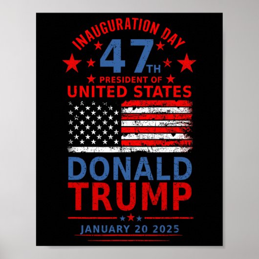 Donald Trump gewinnt 2024 Wahleinweihung Men Wo Poster (Vorne)