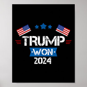 Donald Trump gewinnt 2024 Wahleinweihung Men Wo Poster